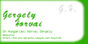 gergely horvai business card